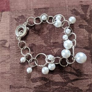 Silver and Pearl bracelet